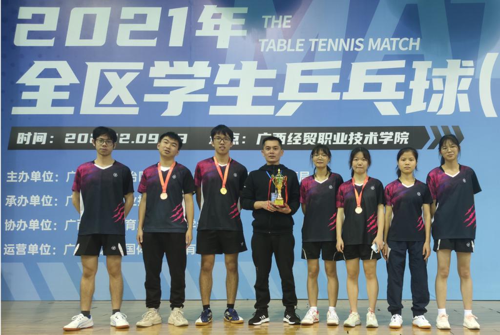 桂林医学院在2021年全区学生乒乓球（大学组）比赛中荣获佳绩